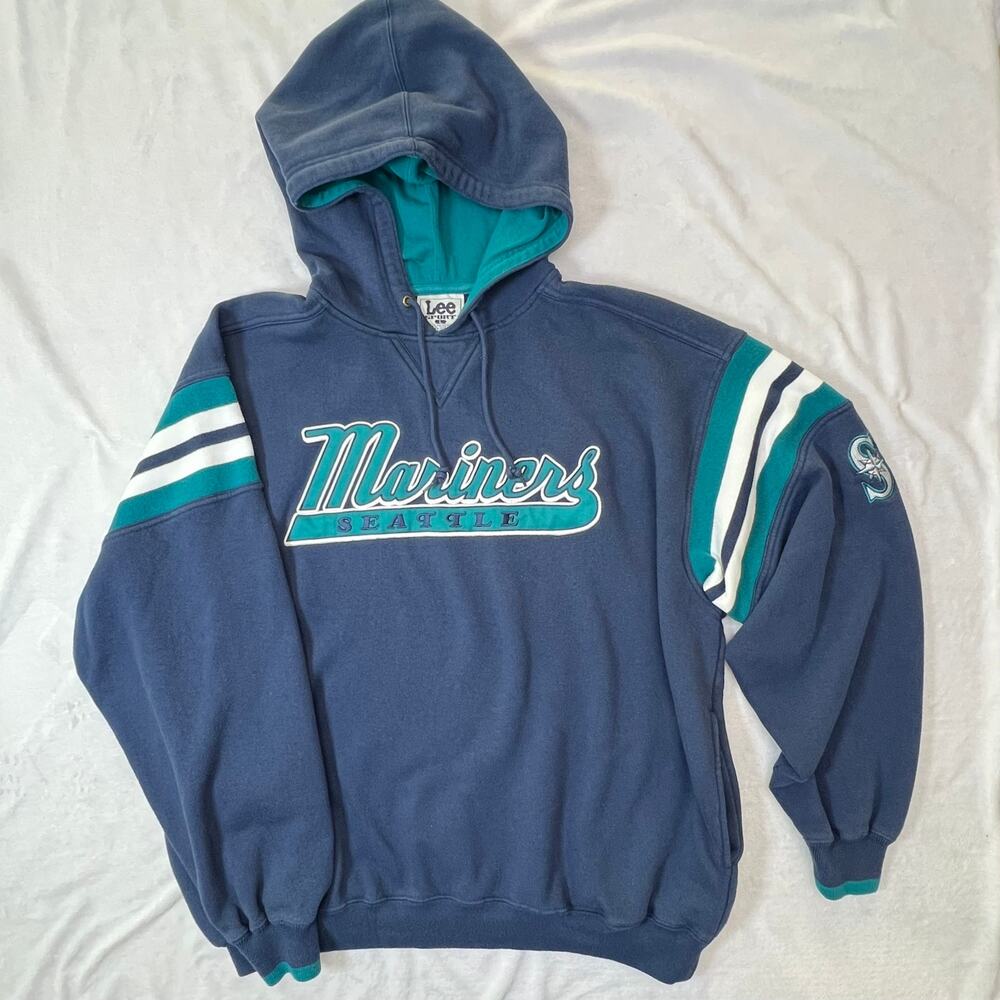 Vintage Seattle Mariners Hoodie Size Large Y2K Style